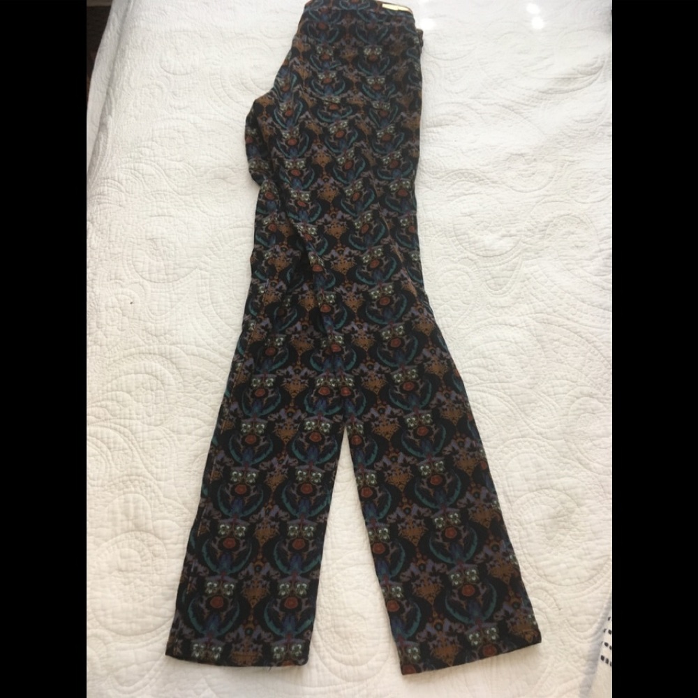 Anthropologie Patterned Courduroys